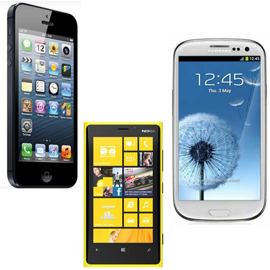 Kto z koho- iPhone 5, Galaxy S3 a Nokia Lumia 920